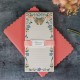 Carnet de notes couverture cuir vegan - Wildflower Meadow (Coral)