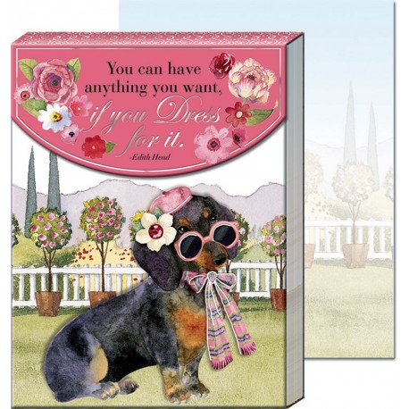 Pocket Notepad - Dressy Dachshund
