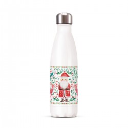 Gourde isotherme 500ml - Noël Folk (Père Noël)