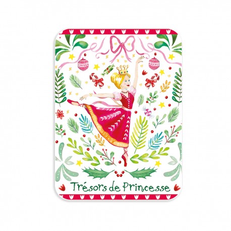 Boîte rectangulaire en métal - Magie de Noël (trésors de princesse)