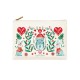 Trousse rectangulaire PM (20x13 cm) - Noël Folk (chouette)