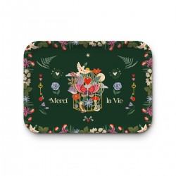 Tray recycled kraft (brillo 42x30 cm) - Les arcanes du coeur (merci)