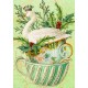 Carte double GM et enveloppe Noël - White Swan