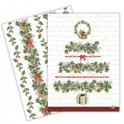 Kitchen towel set 2 - Holiday Garland