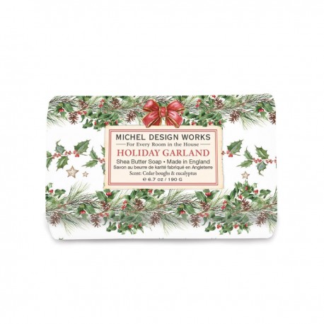 Rectangular bar soap 190g - Holiday Garland