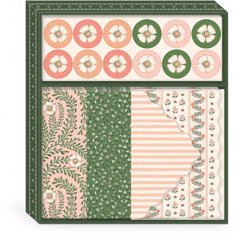 Coffret 12 cartes, enveloppes & stickers - Sweet boutique