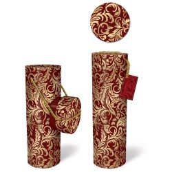 Wine tube - Burgundy Gold Scroll