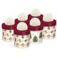 Set of 3 square 2 cylindrical boxes with pompom - Ephemera Stripe