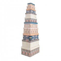 Set of 10 nested boxes - William Morris (Cray)