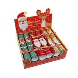 Display of 12 crackers with bath bombs - Santa's Little Helpers