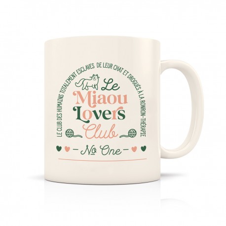 Mug ceramic 350ml - Club N°One (miaou lovers)