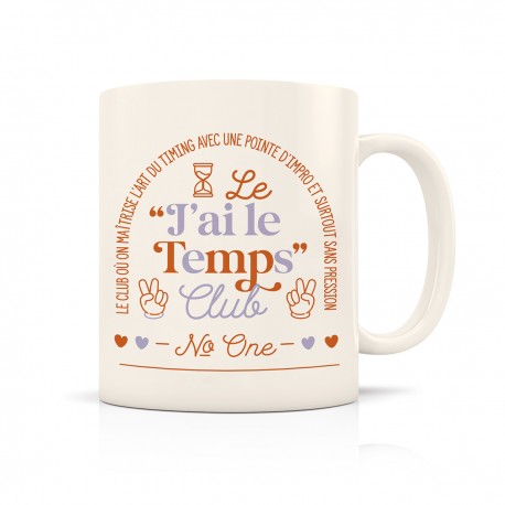 Mug ceramic 350ml - Club N°One (j'ai le temps)