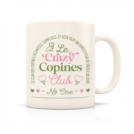 Mug ceramic 350ml - Club N°One (crazy copines)