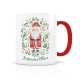 Mug ceramic 350ml - Noël Folk (Père Noël)