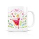 Mug ceramic 350ml (red inside and handle) - Magie Noël (Clara)
