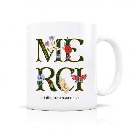 Mug céramique 350ml - Les arcanes du coeur (merci infiniment)