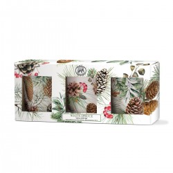 Coffret cadeau 3 bougies 70g - White Spruce