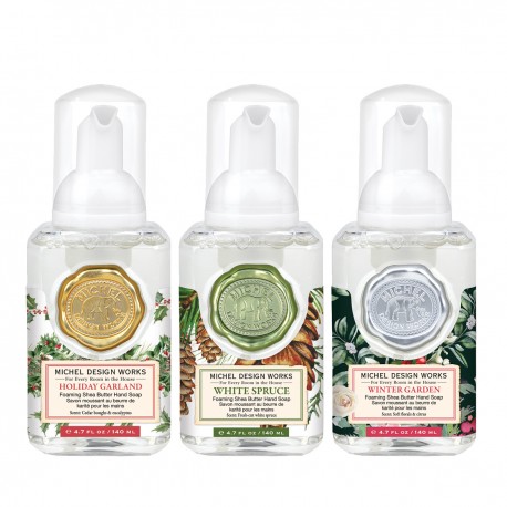 Mini Foaming Soap Set - Holiday Garland / White Spruce /Winter Garden