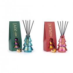 Lot de 6 diffuseurs d'ambiance en forme de sapin 80ml - Joy and Peace