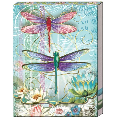 Pocket carnet de notes aimanté - Libellules & Lotus