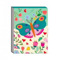 Pocket carnet de notes aimanté - Papillon