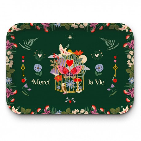 Tray recycled kraft (mat 28x18 cm) - Les arcanes du coeur