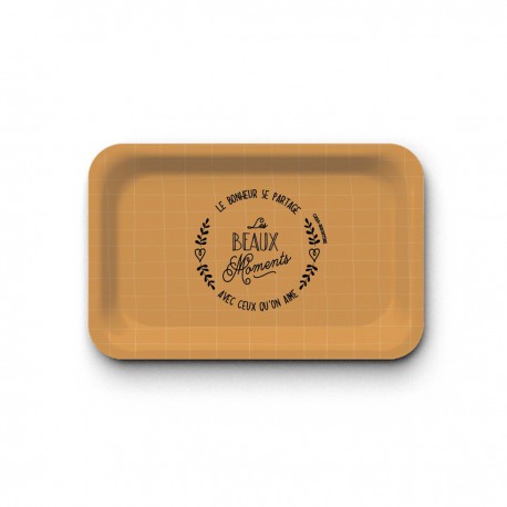 Tray recycled kraft (28x18 cm) - Les beaux moments