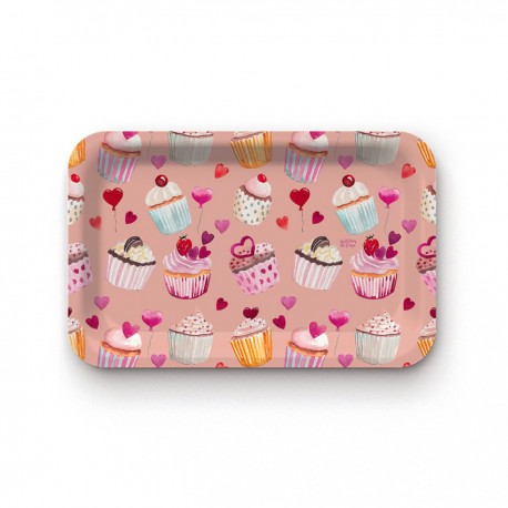 Tray recycled kraft (28x18 cm) - De l'amour et des cupcakes