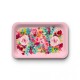 Tray recycled kraft (28x18 cm) - Floral rose (blush pink)