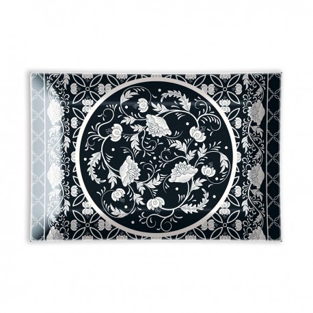 Coupelle en verre/Porte-savon 'Bouquet'
