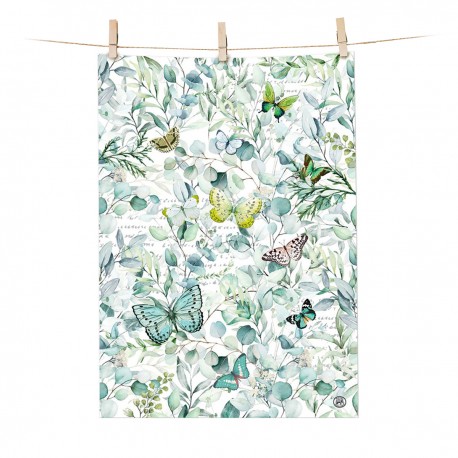 Torchon 100% coton - Butterfly Fields