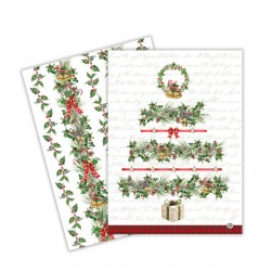 Set de 2 torchons assortis 100% coton - Holiday Garland