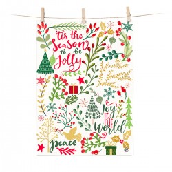 Torchon 100% coton - Joy to the World
