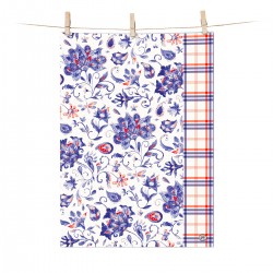 Set de 2 torchons assortis 100% coton - Paisley & Plaid