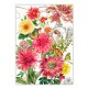 Torchon 100% coton - Dahlias