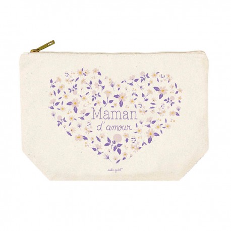 Trousse rectangulaire GM (28x20 cm) - Bouquet d'amour (Maman d'amour)