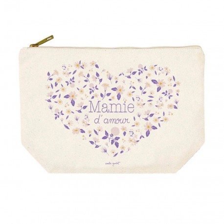 Trousse rectangulaire GM (28x20 cm) - Bouquet d'amour (Mamie d'amour)