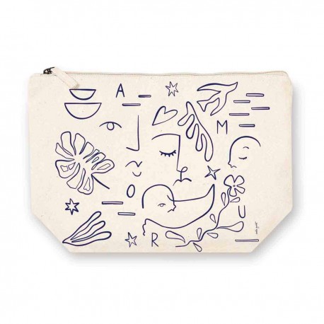 Trousse rectangulaire GM (28x20 cm) - Amour