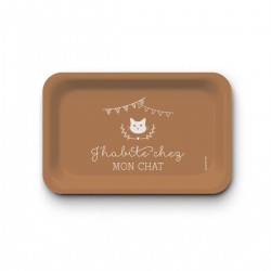 Tray (28x18 cm) - J'habite chez mon chat