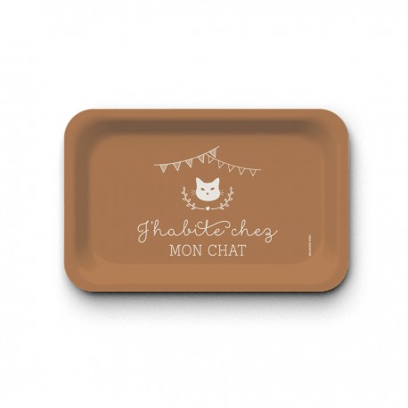 Tray (28x18 cm) - J'habite chez mon chat