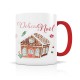 Mug céramique 350ml (int/anse rouge) - Délices de Noël