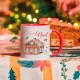 Mug céramique 350ml (int/anse rouge) - Délices de Noël