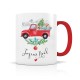 Mug céramique 350ml (int/anse rouge) - Joyeux Noël (pick-up)