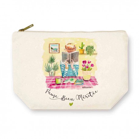 Trousse rectangulaire GM (28x20 cm) - Pause bien méritée