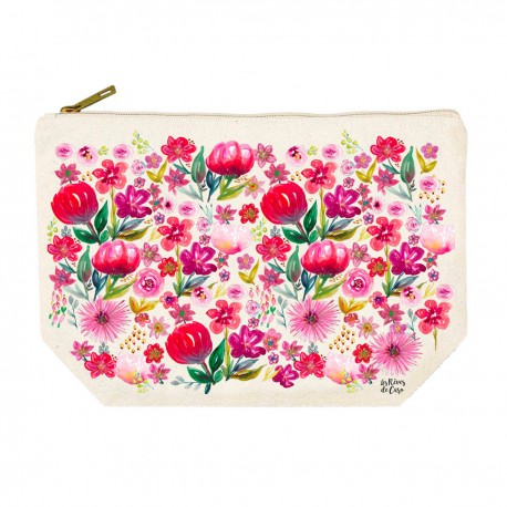 Trousse rectangulaire GM (28x20 cm) - Floral folk
