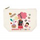 Trousse rectangulaire GM (28x20 cm) - Coeur de rockeur (rockeuse)