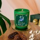 Bougie parfumée 220gr en verre vert- Paon-tastique