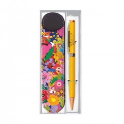Box & Pen & PU - Forêt florale