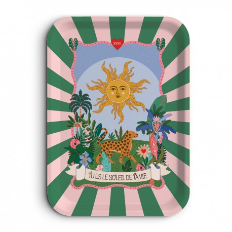 Kraft tray (mat 42x30 cm) - Le Soleil