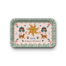 Plateau rectangulaire kraft (mat 28x18 cm) - Le Soleil